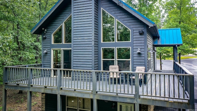 220 Brown Rd, Greers Ferry, AR 72067 - rear view of property featuring a wooden deck