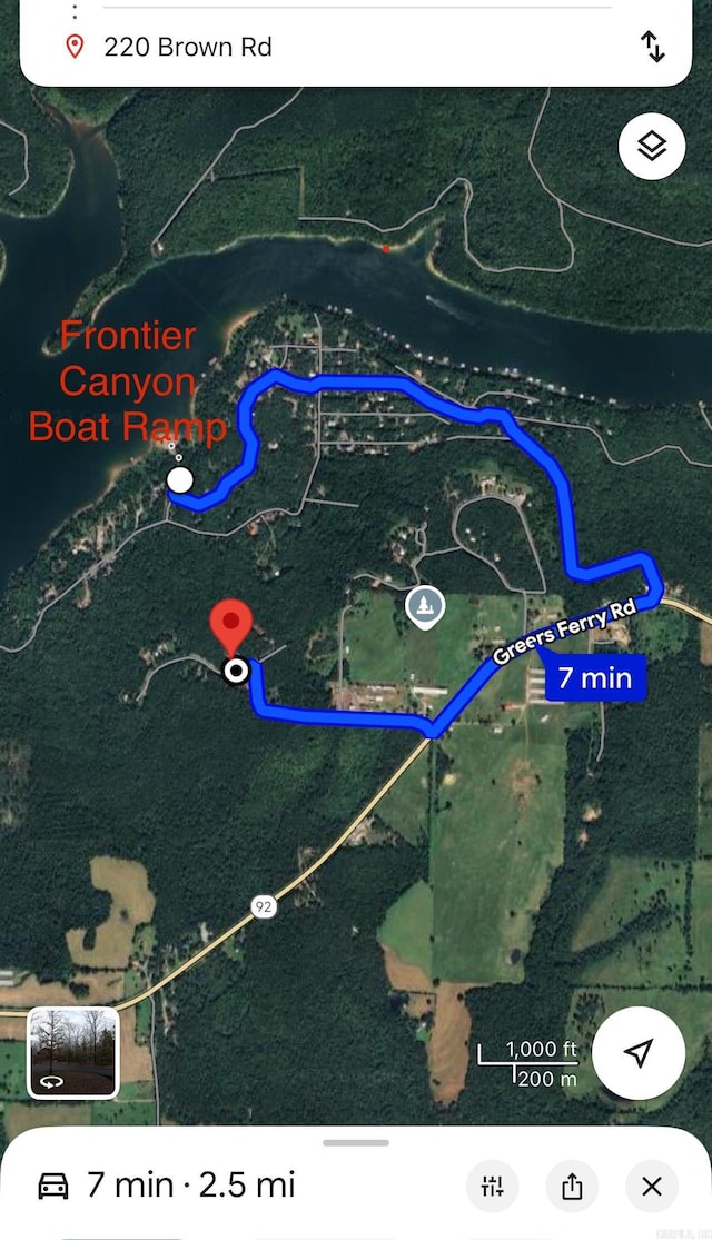220 Brown Rd, Greers Ferry, AR 72067 - map / location