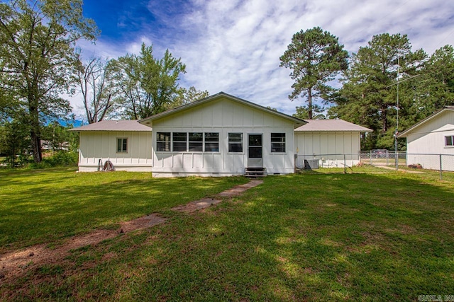 21 Evergreen Park, Cabot, AR 72023 - rear view of house featuring board and batten siding and entry steps