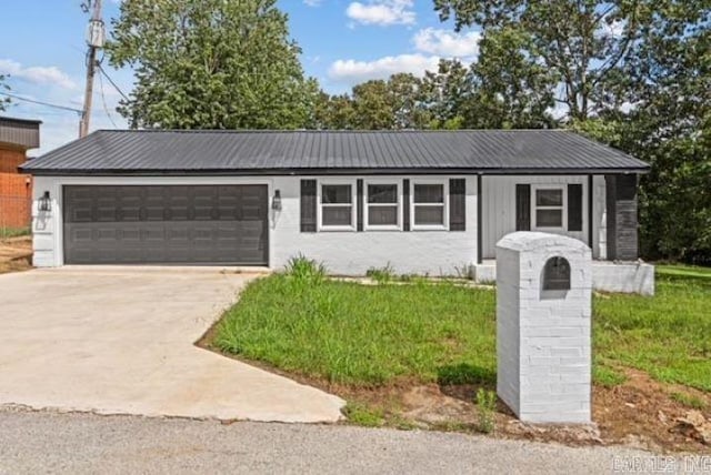 1506 N Pratt St, Pocahontas, AR 72455 - ranch-style house featuring an attached garage, concrete driveway, and metal roof