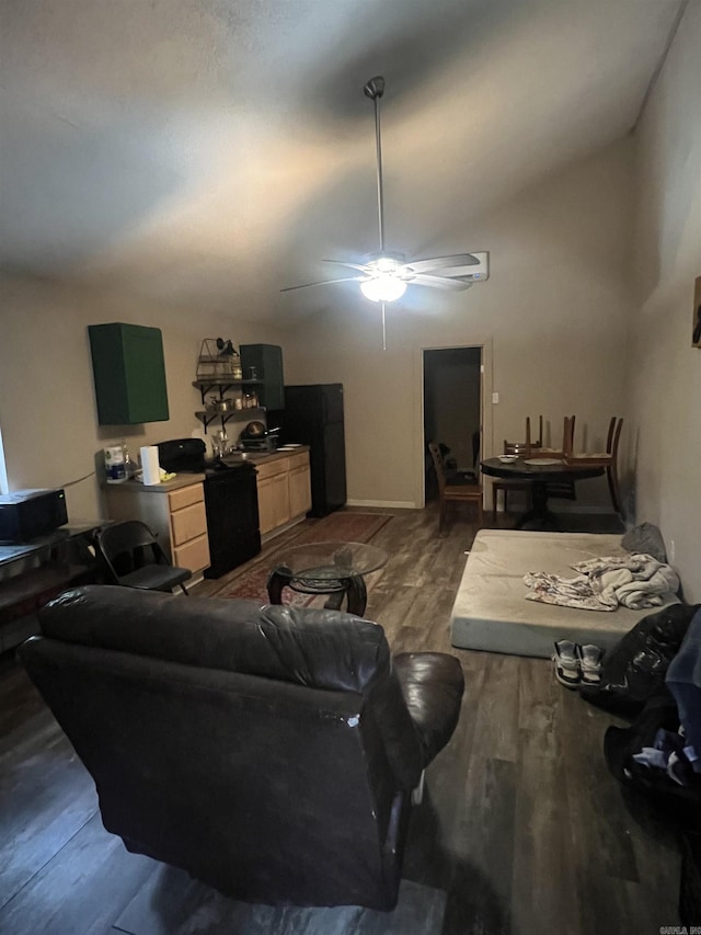1203 Stewart Rd, Little Rock, AR 72223 - living area featuring wood finished floors and ceiling fan