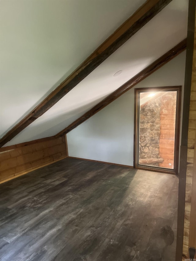 1203 Stewart Rd, Little Rock, AR 72223 - bonus room with lofted ceiling and dark wood-style floors
