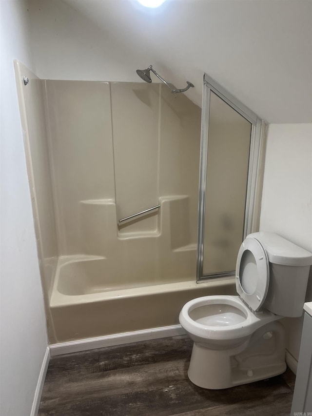 1203 Stewart Rd, Little Rock, AR 72223 - full bathroom with wood finished floors, toilet, and tub / shower combination