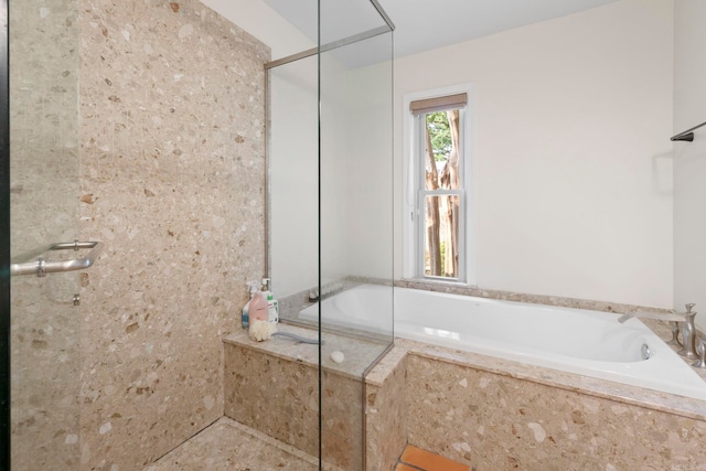 13 Heritage Park Cir, North Little Rock, AR 72116 - full bathroom featuring tiled shower and a garden tub