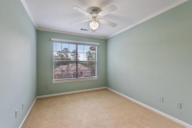 5 Cypress Pt, Little Rock, AR 72212 - unfurnished room with carpet flooring, crown molding, baseboards, and ceiling fan