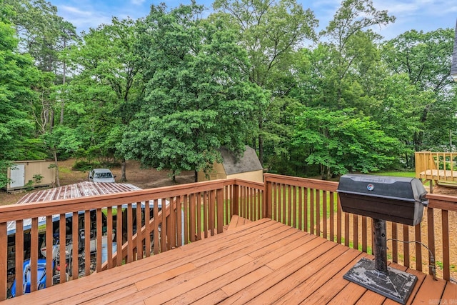 15621 Mail Route Rd, Little Rock, AR 72206 - view of wooden deck