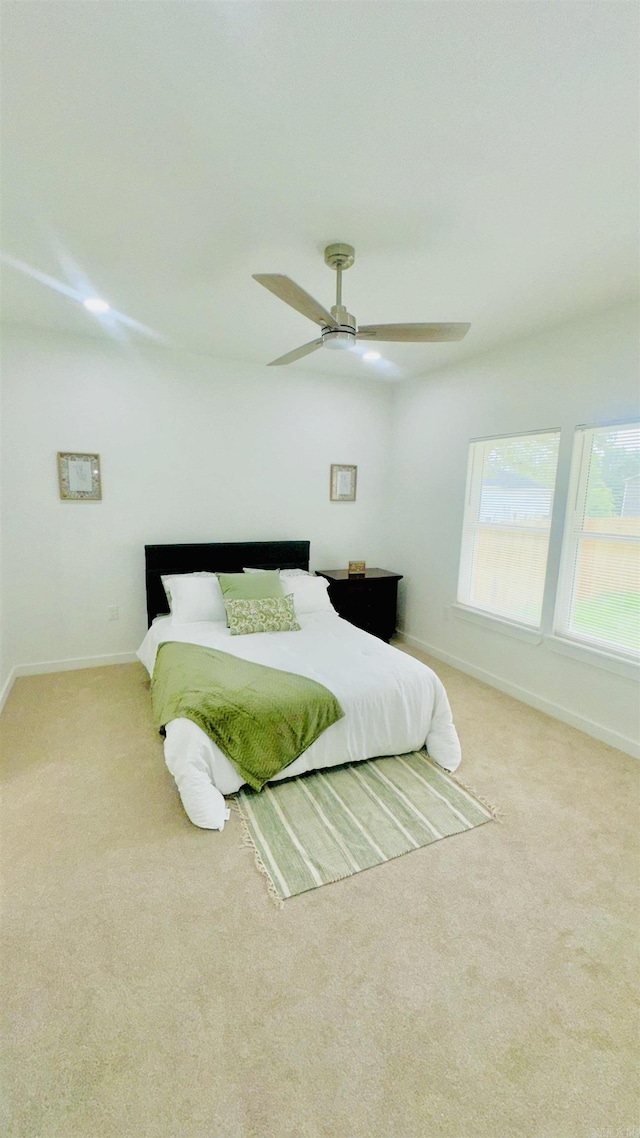1418 S Martin St, Little Rock, AR 72204 - carpeted bedroom featuring baseboards and ceiling fan