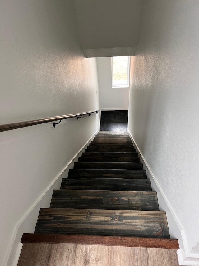 509 Algood St, Benton, AR 72015 - staircase featuring wood finished floors and baseboards
