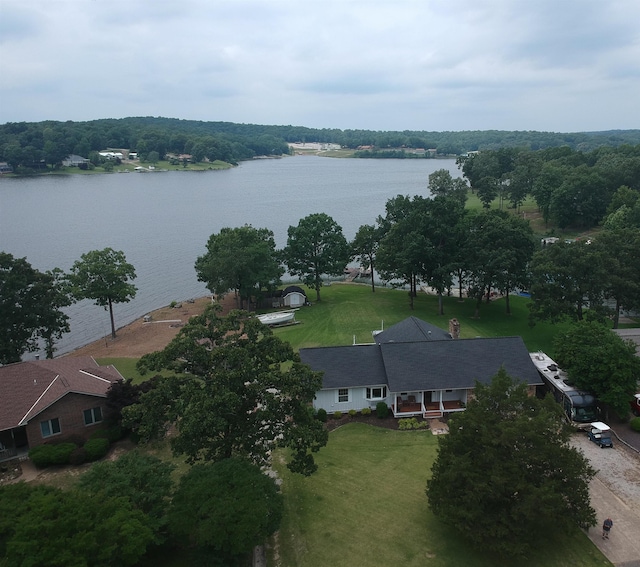 1803 Fairwater Cir, Horseshoe Bend, AR 72512 - aerial view of property and surrounding area with a nearby body of water