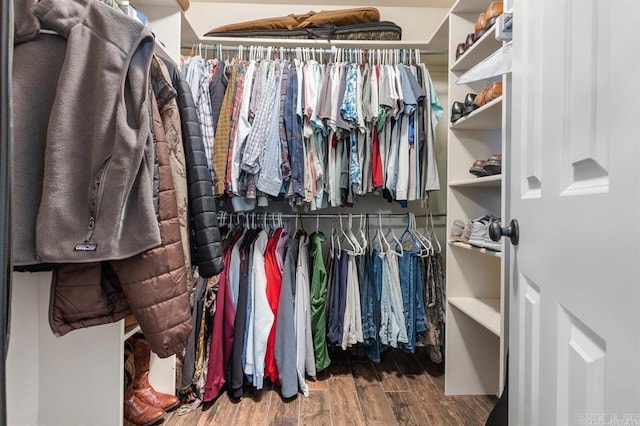 9 Westoak Cir, Little Rock, AR 72223 - walk in closet with wood finished floors