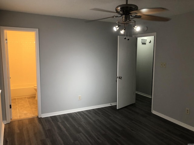 6 Bryan Keith Ct, Little Rock, AR 72206 - unfurnished room with ceiling fan, dark wood-type flooring, and baseboards