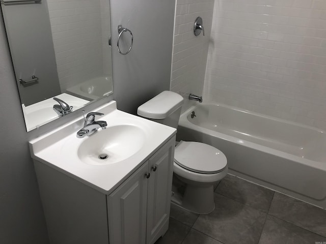 6 Bryan Keith Ct, Little Rock, AR 72206 - bathroom with toilet, vanity, shower / washtub combination, and tile patterned flooring
