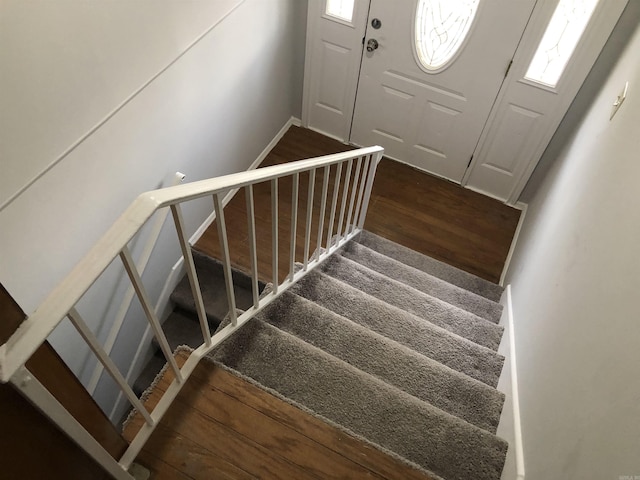 6 Bryan Keith Ct, Little Rock, AR 72206 - stairway featuring wood finished floors and baseboards
