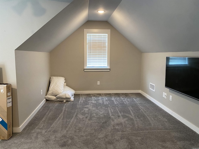 5104 Peace Ln, Alexander, AR 72002 - additional living space featuring carpet flooring, vaulted ceiling, and baseboards