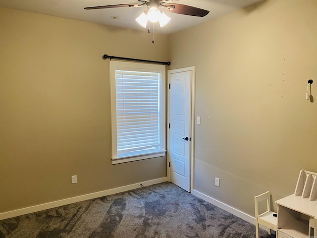 5104 Peace Ln, Alexander, AR 72002 - unfurnished room featuring ceiling fan, carpet flooring, baseboards, and plenty of natural light