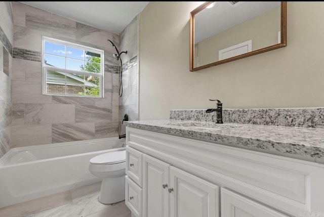 610 E 33rd Ave, Pine Bluff, AR 71601 - bathroom with toilet, vanity, and washtub / shower combination