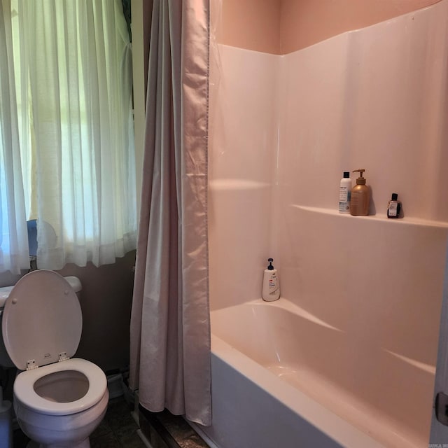 1401 S Schiller, Little Rock, AR 72202 - full bathroom featuring toilet and shower / bathtub combination with curtain