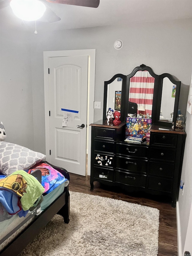 88 Cobblestone Rd, Plumerville, AR 72127 - bedroom featuring dark wood-style flooring and ceiling fan
