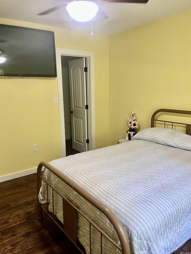 88 Cobblestone Rd, Plumerville, AR 72127 - bedroom featuring wood finished floors, baseboards, and a ceiling fan