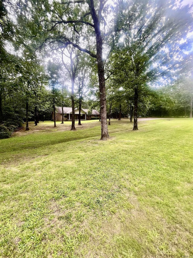 88 Cobblestone Rd, Plumerville, AR 72127 - view of grassy yard with view of wooded area