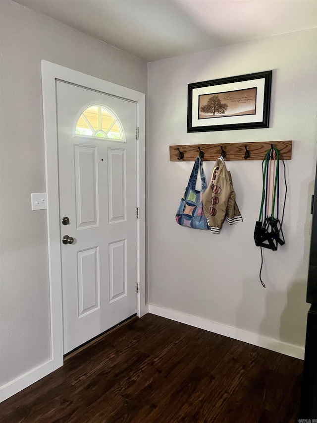 88 Cobblestone Rd, Plumerville, AR 72127 - foyer entrance with dark wood-style flooring and baseboards