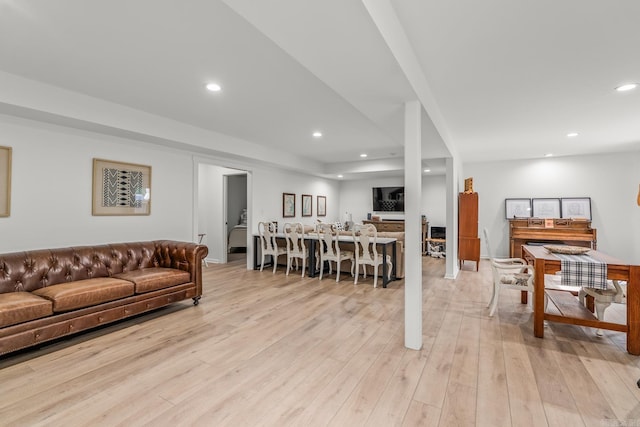14320 Bradley Rd, Maumelle, AR 72113 - living room with light wood-type flooring and recessed lighting