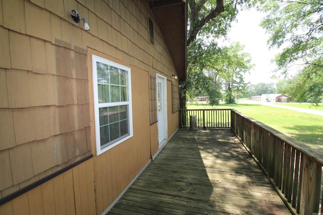 803 Reeder Rd, Leola, AR 72084 - wooden terrace with a lawn