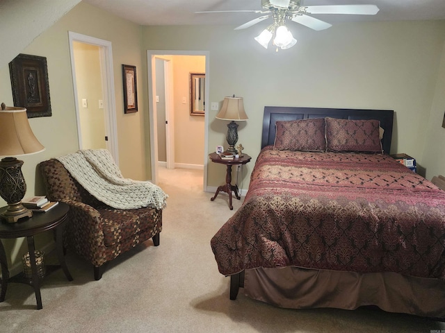 3165 Majestic Cir, Conway, AR 72034 - carpeted bedroom featuring a ceiling fan and baseboards