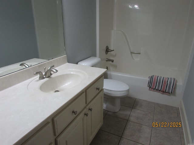 145 Eagles Nest Cv, Austin, AR 72007 - bathroom with vanity, toilet, tile patterned floors, and shower / bath combination