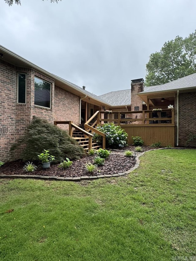 304 Quail Creek Rd, Hot Springs National Park, AR 71901 - view of grassy yard with stairway