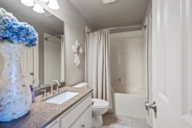 106 Hidden Falls Ln, Maumelle, AR 72113 - full bath with vanity, tile patterned flooring, and shower / bath combination with curtain
