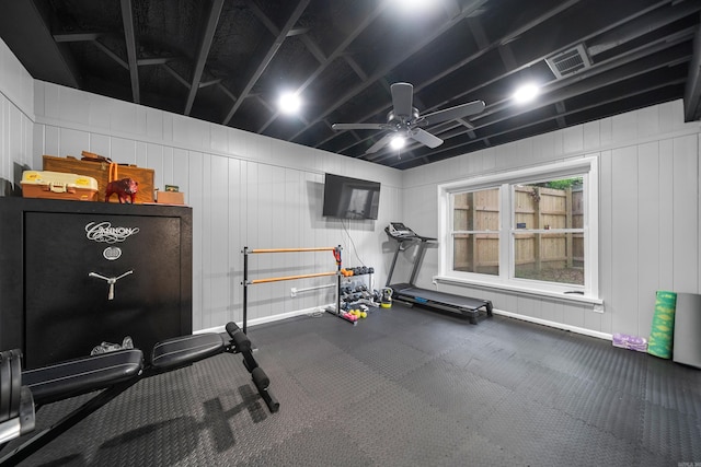 308 Bellaire, Hot Springs, AR 71901 - exercise area featuring a ceiling fan