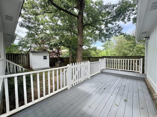 118 Lancaster, Mountain View, AR 72560 - wooden deck with a shed and a fenced backyard