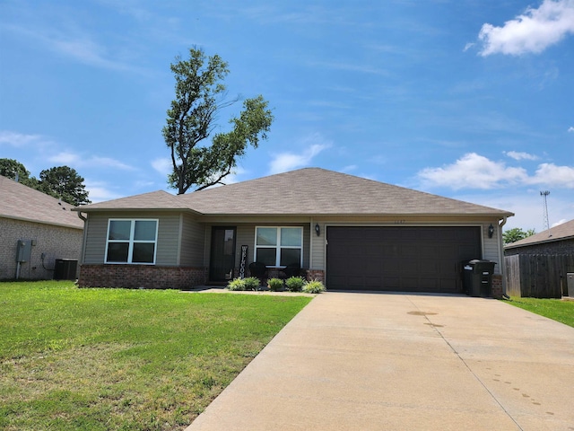 6647 White Oak Way, North Little Rock, AR 72117 - ranch-style home with a garage, concrete driveway, and brick siding