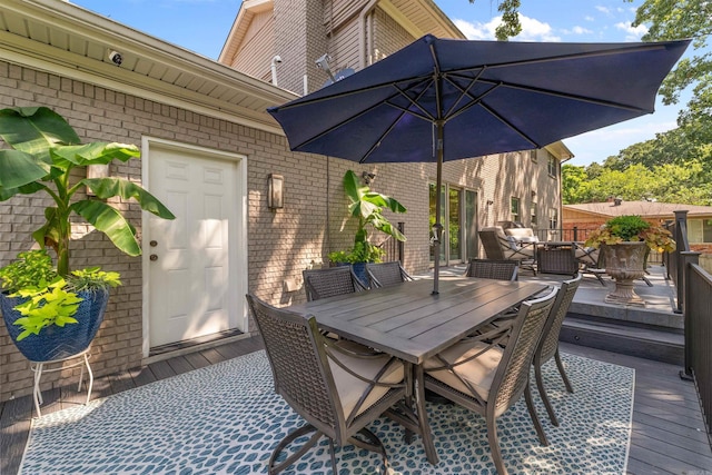 2904 Justin Matthews, North Little Rock, AR 72116 - view of patio / terrace featuring outdoor dining area and a deck