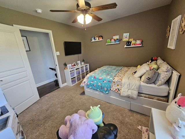 15 Marlin Dr, Austin, AR 72007 - carpeted bedroom with a ceiling fan and baseboards