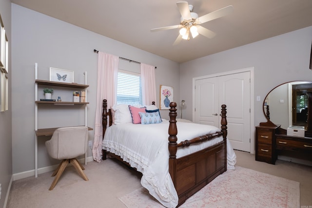 112 Holland Ln, Little Rock, AR 72223 - bedroom featuring light carpet and a ceiling fan
