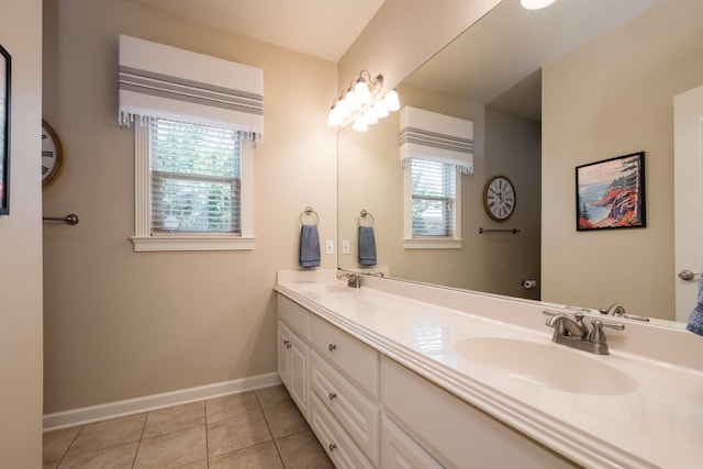 112 Holland Ln, Little Rock, AR 72223 - full bathroom with double vanity and tile patterned flooring