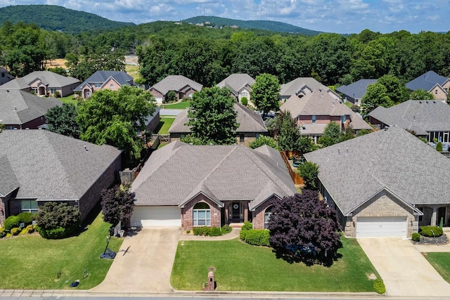 112 Holland Ln, Little Rock, AR 72223 - aerial view of residential area featuring a mountainous background
