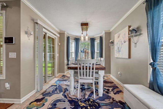 3612 Lexee Dr, Jonesboro, AR 72404 - dining area featuring crown molding