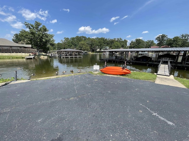 1135 Twin Points Rd Unit C, Hot Springs, AR 71913 - dock with a water view and boat lift