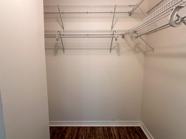 1502 E Emerald Cove Dr, Horseshoe Bend, AR 72512 - spacious closet featuring dark wood-style flooring
