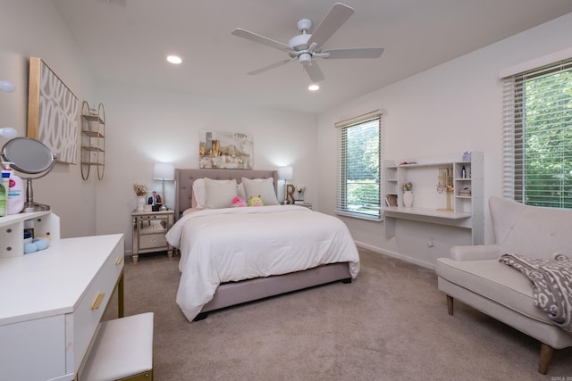 7 Shawbridge Ln, Little Rock, AR 72212 - carpeted bedroom with recessed lighting and a ceiling fan
