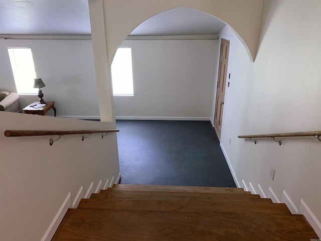 4 Trout, Heber Springs, AR 72543 - stairs with arched walkways and baseboards