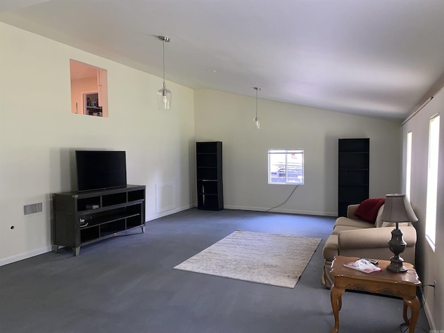 4 Trout, Heber Springs, AR 72543 - carpeted living area with vaulted ceiling