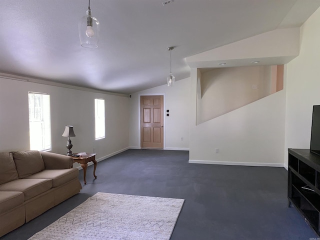4 Trout, Heber Springs, AR 72543 - living room with lofted ceiling and baseboards