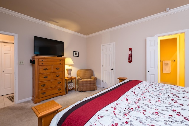 10 Cedar Branch Dr, Little Rock, AR 72223 - bedroom with ornamental molding and light colored carpet