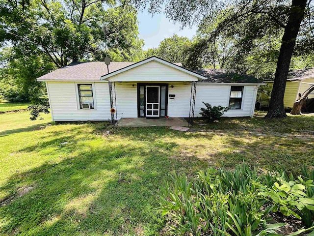 110 Saint Vincent St, Morrilton, AR 72110 - single story home with a front lawn, cooling unit, and covered porch