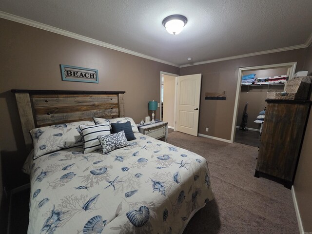 274 Hopewell Hollow Rd, Norfork, AR 72658 - carpeted bedroom with ornamental molding and a walk in closet