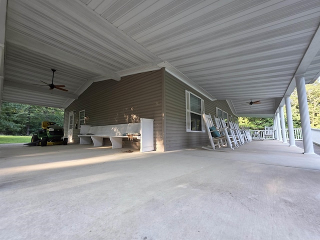 274 Hopewell Hollow Rd, Norfork, AR 72658 - view of patio with a ceiling fan